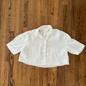 H&M Women's White Button-Down Shirt